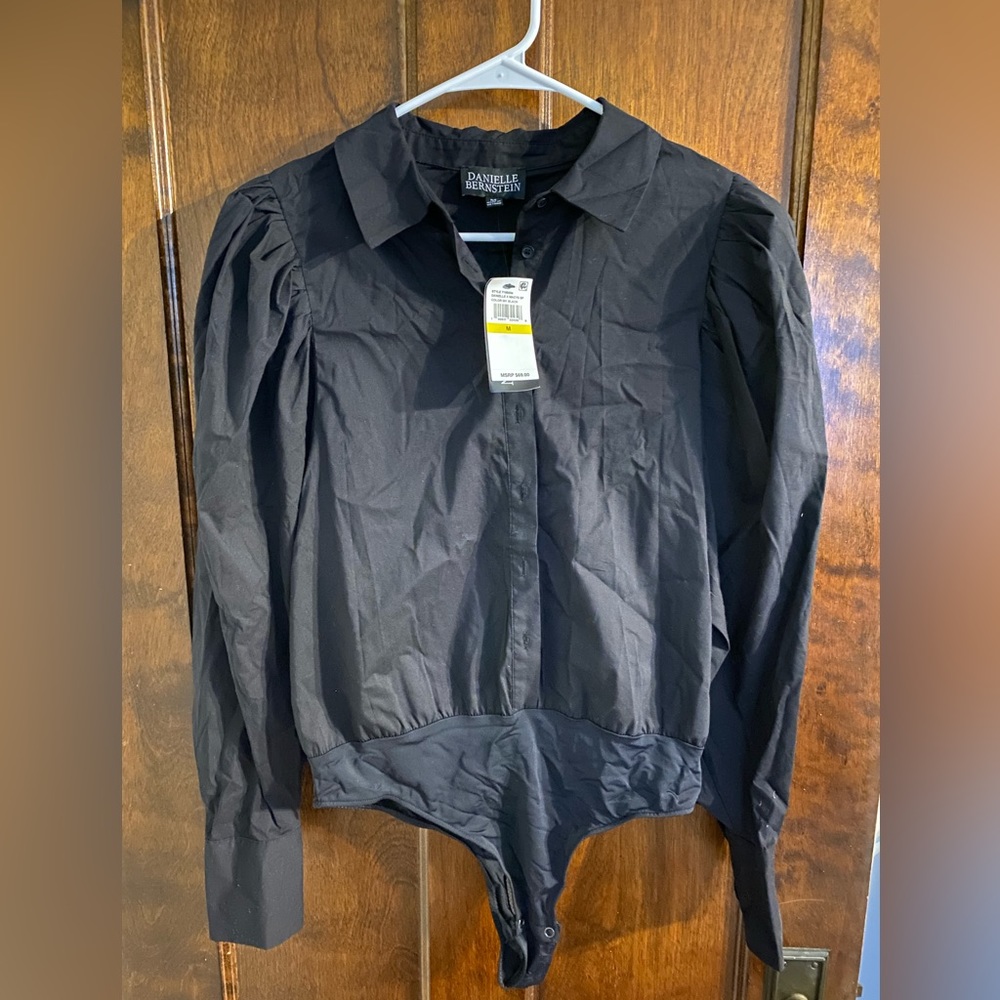 NWT Danielle Bernstien Puff Sleeve Leotard